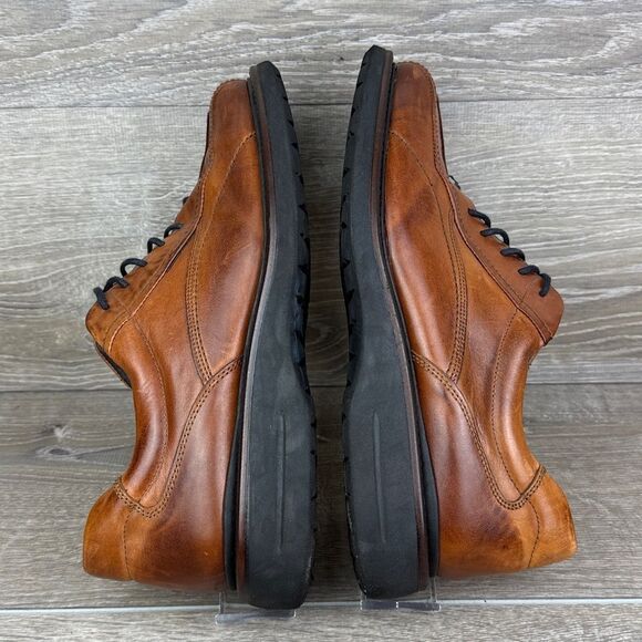 Brown Shoe Co 74140-2 Maltese Men's Sz 13M Cognac Brown Leather Low Top Oxfords - Picture 10 of 12